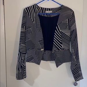 Navy and white blazer